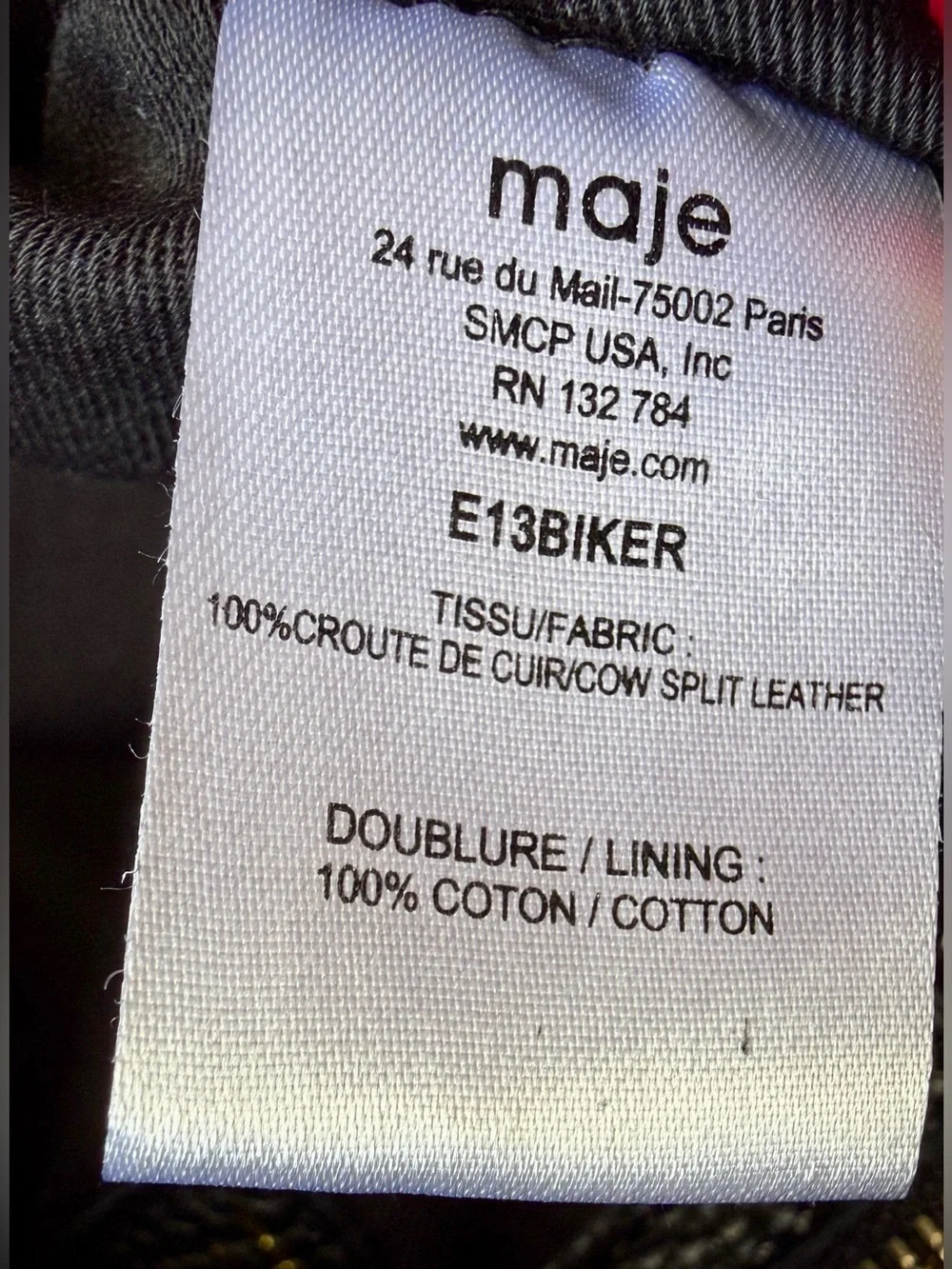 Maje details leather aesthetic